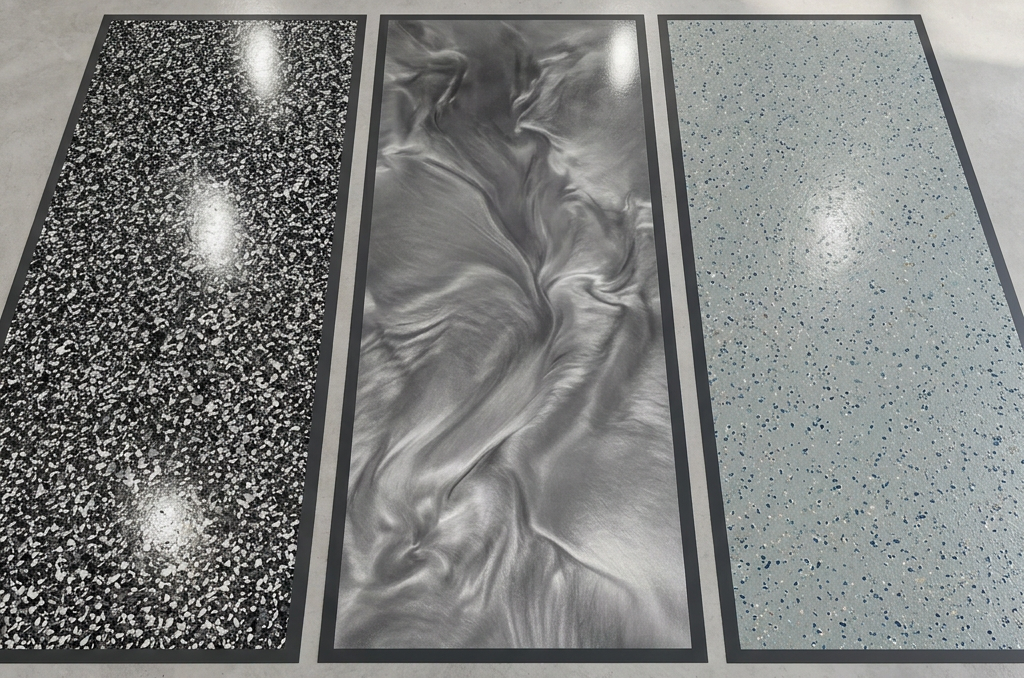 Epoxy Flooring Colors, Flake Blends, and Finishes: Complete Guide