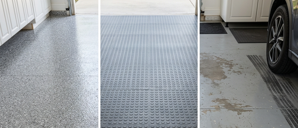 Garage Epoxy vs Garage Tiles vs Garage Paint: Pros, Cons & Durability